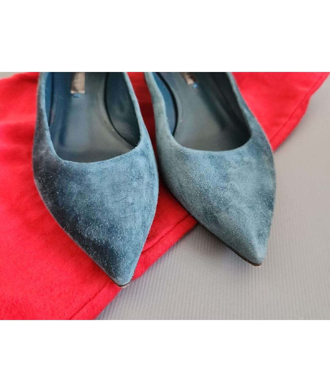 CASADEI Темно-синие замшевые балетки, фото 6