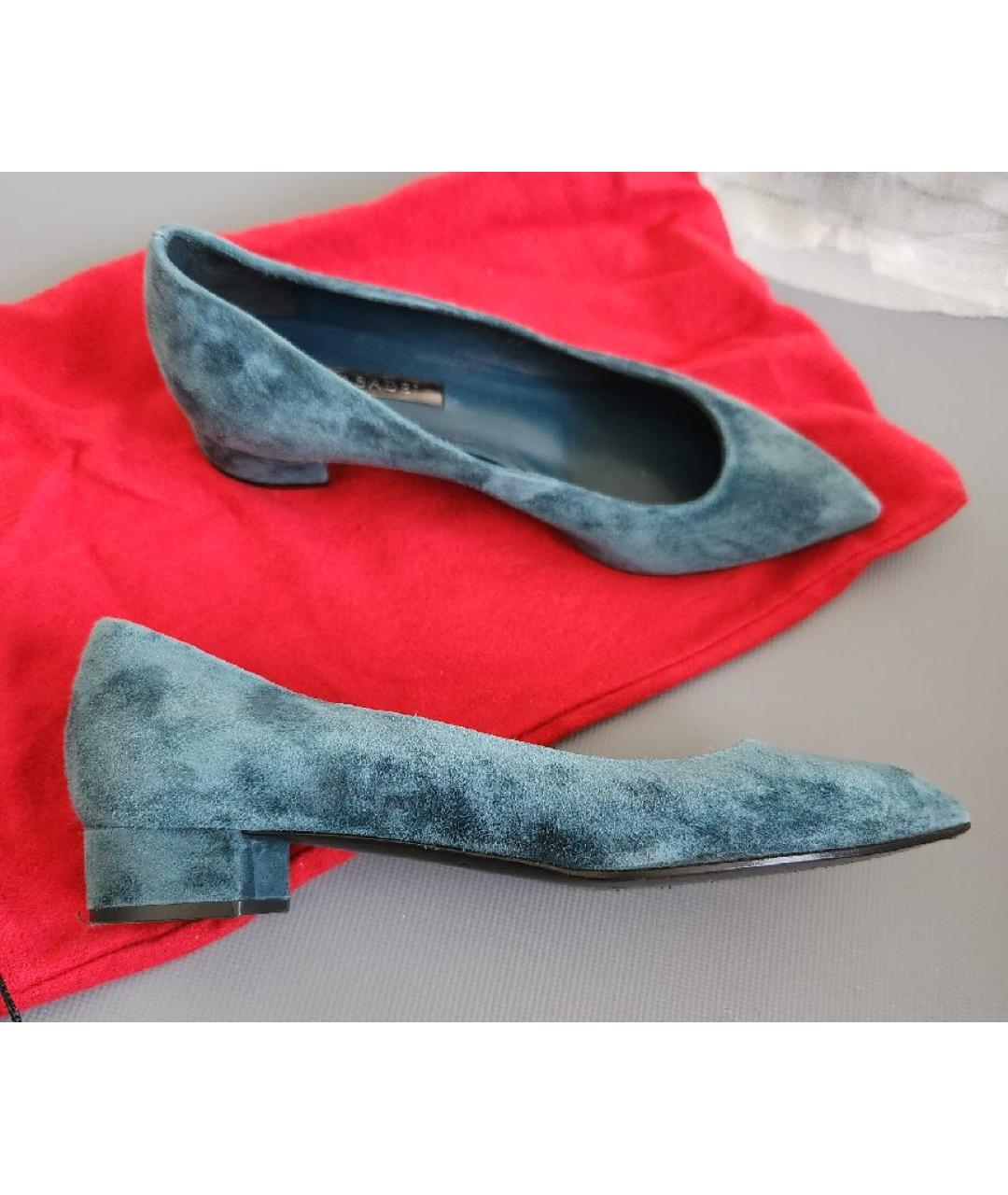 CASADEI Темно-синие замшевые балетки, фото 10