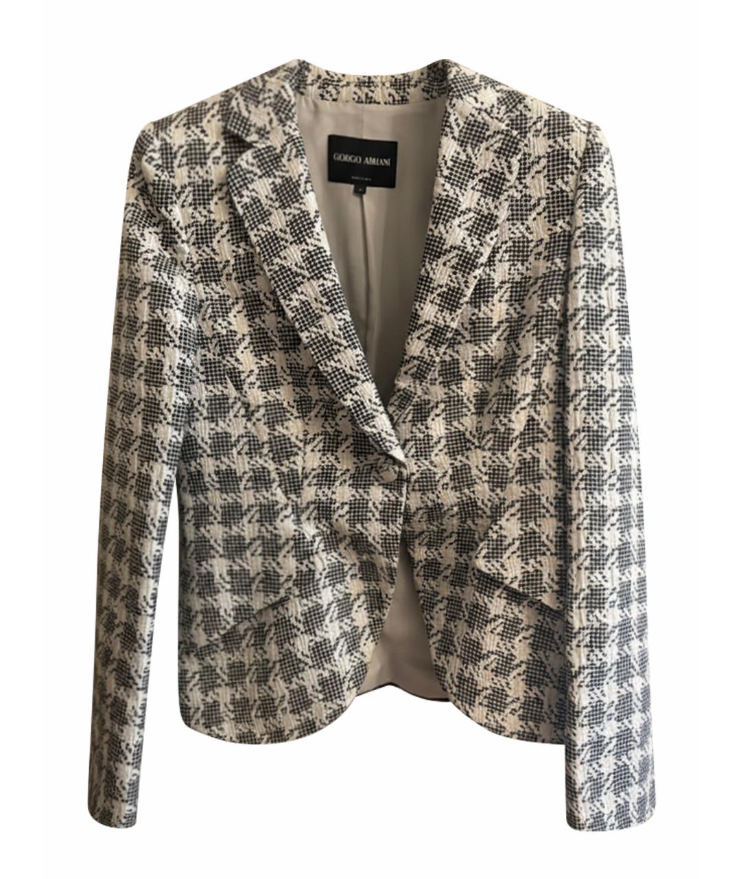 GIORGIO ARMANI Белый ацетатный жакет/пиджак, фото 1