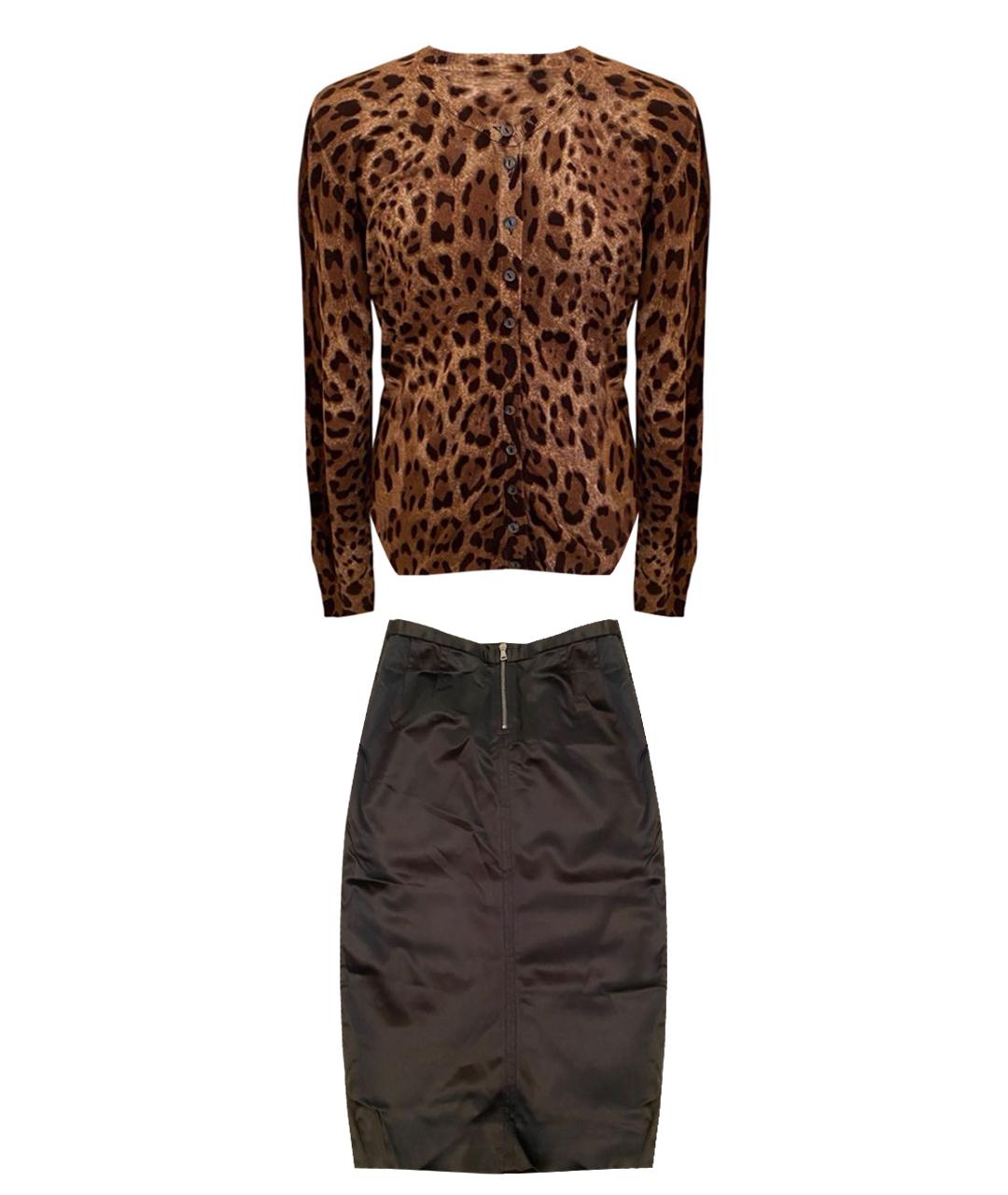 DOLCE&GABBANA Коричневый костюм с юбками, фото 1