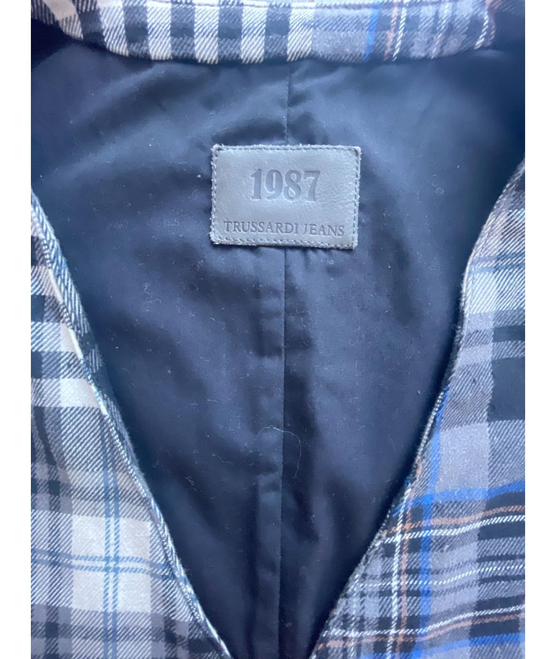 TRUSSARDI JEANS Серый хлопковый жилет, фото 4