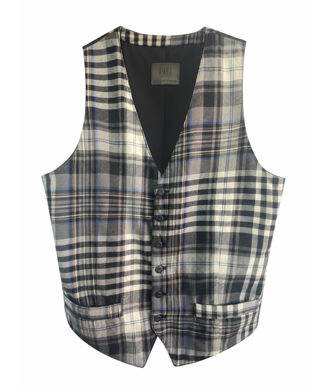 TRUSSARDI JEANS Серый хлопковый жилет, фото 1