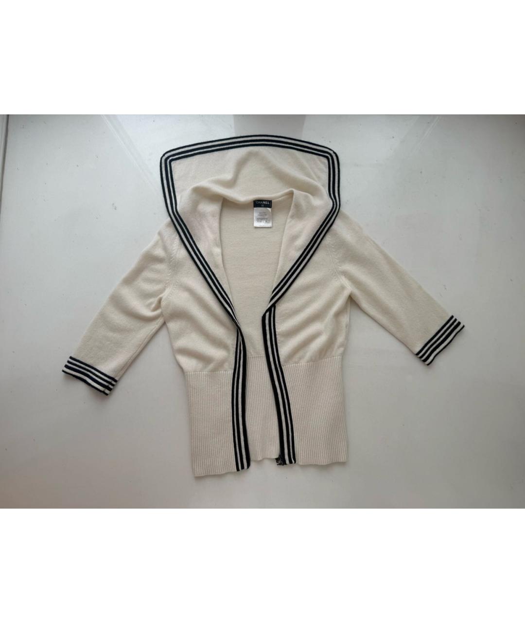 CHANEL Белый шерстяной кардиган, фото 8