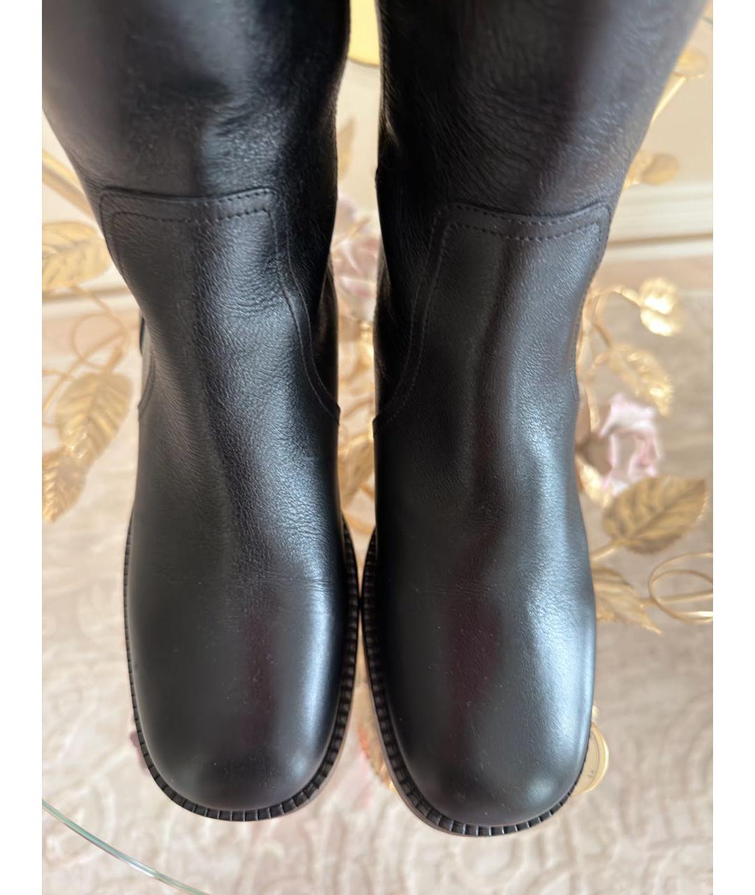 CHRISTIAN DIOR Черные кожаные полусапоги, фото 3