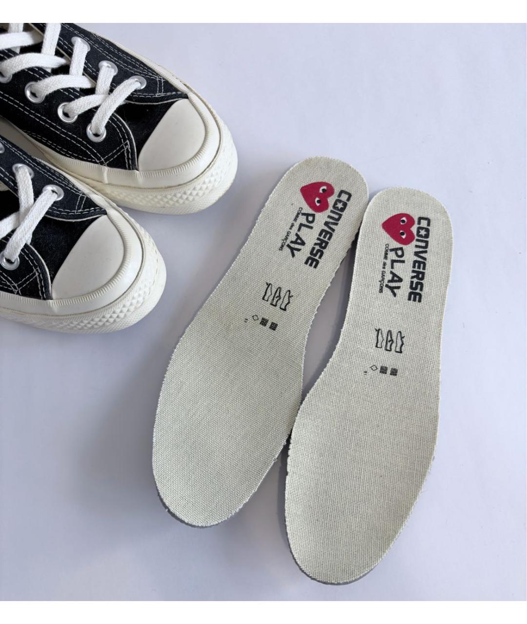 COMME DES GARÇONS PLAY Черные кеды, фото 4