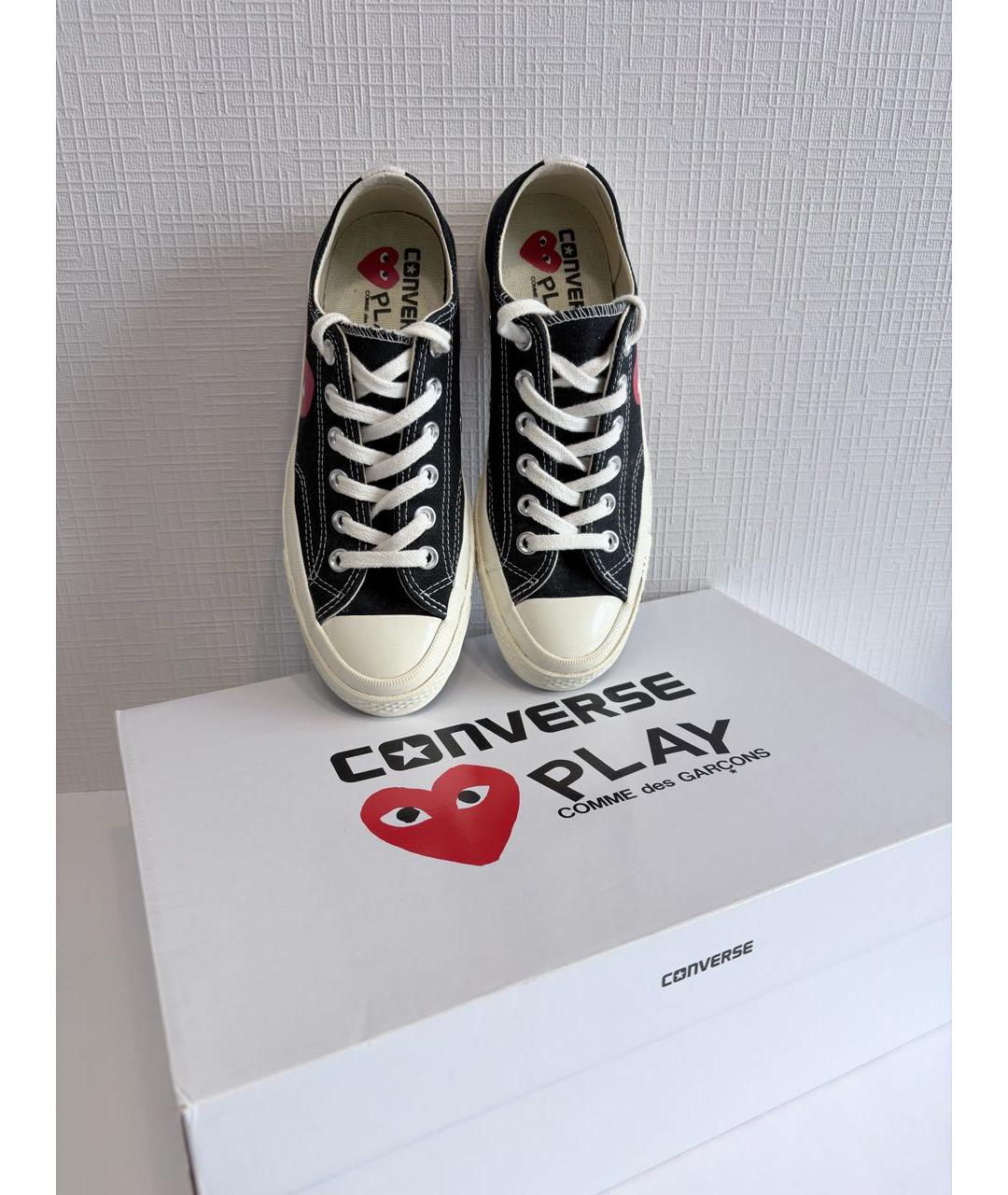 COMME DES GARÇONS PLAY Черные кеды, фото 2