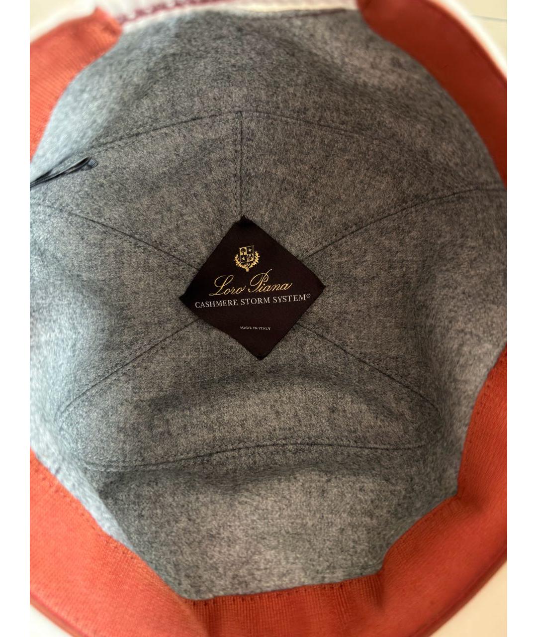 LORO PIANA Белая кашемировая кепка, фото 2