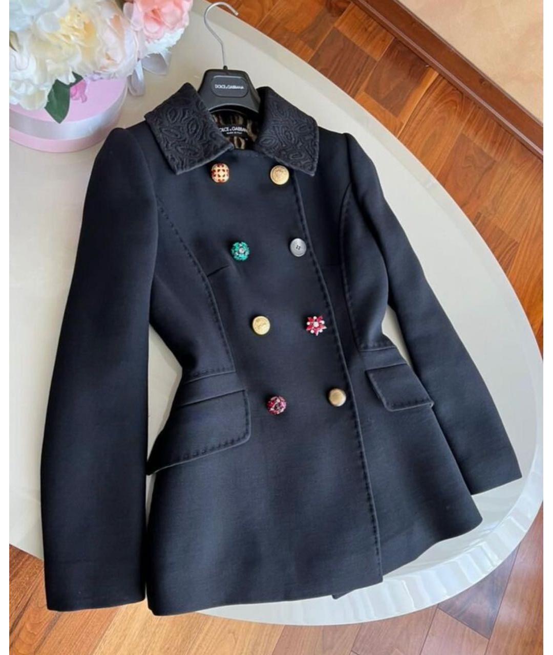 DOLCE&GABBANA Черный шерстяной жакет/пиджак, фото 8