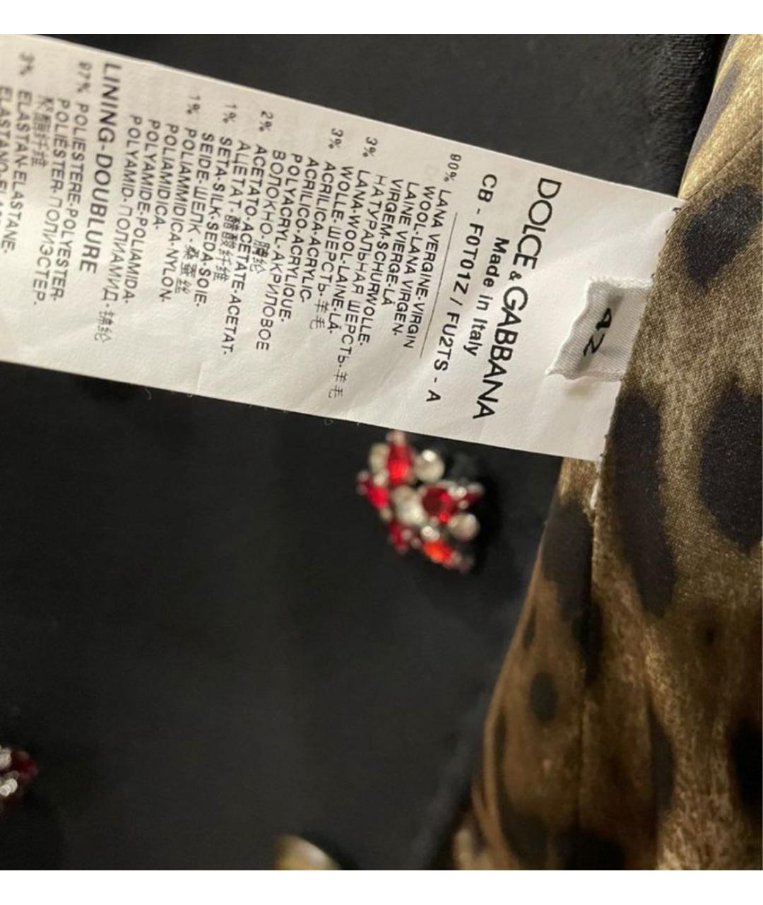 DOLCE&GABBANA Черный шерстяной жакет/пиджак, фото 4