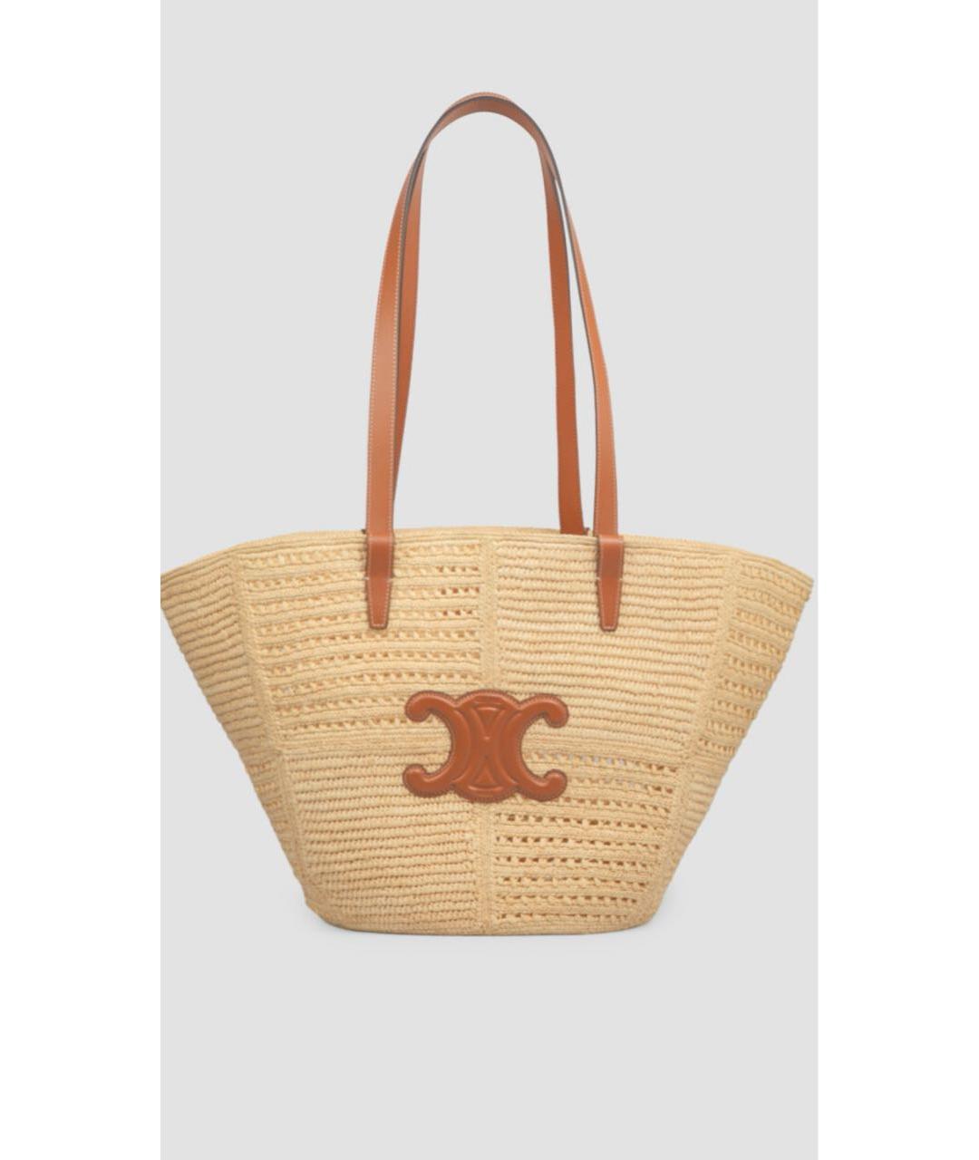 CELINE Бежевая пляжная сумка, фото 7