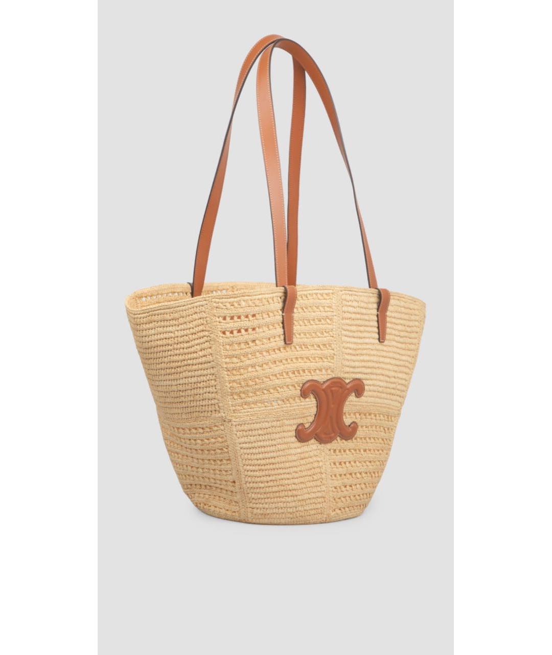 CELINE Бежевая пляжная сумка, фото 2