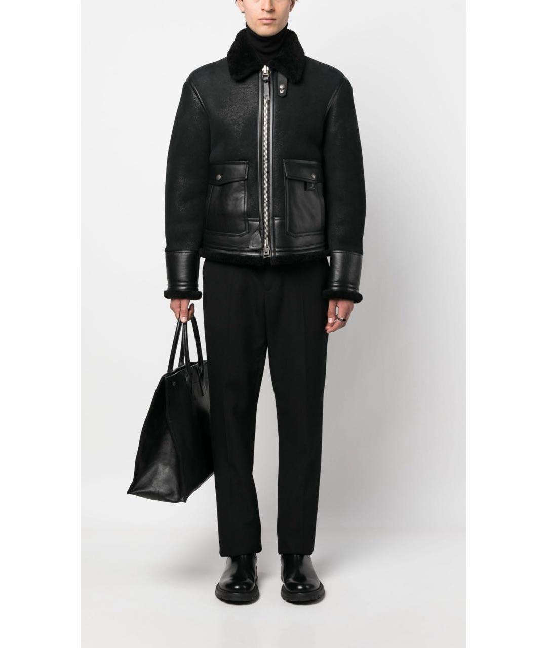 TOM FORD Черная кожаная дубленка/шуба, фото 5