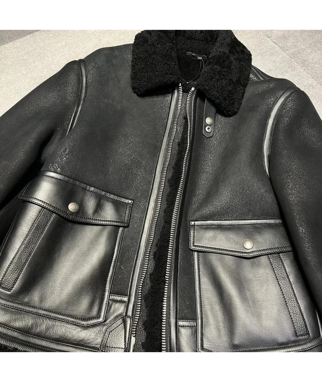 TOM FORD Черная кожаная дубленка/шуба, фото 7
