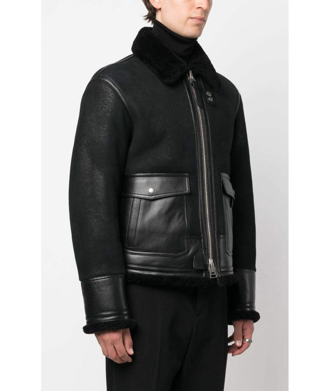 TOM FORD Черная кожаная дубленка/шуба, фото 4
