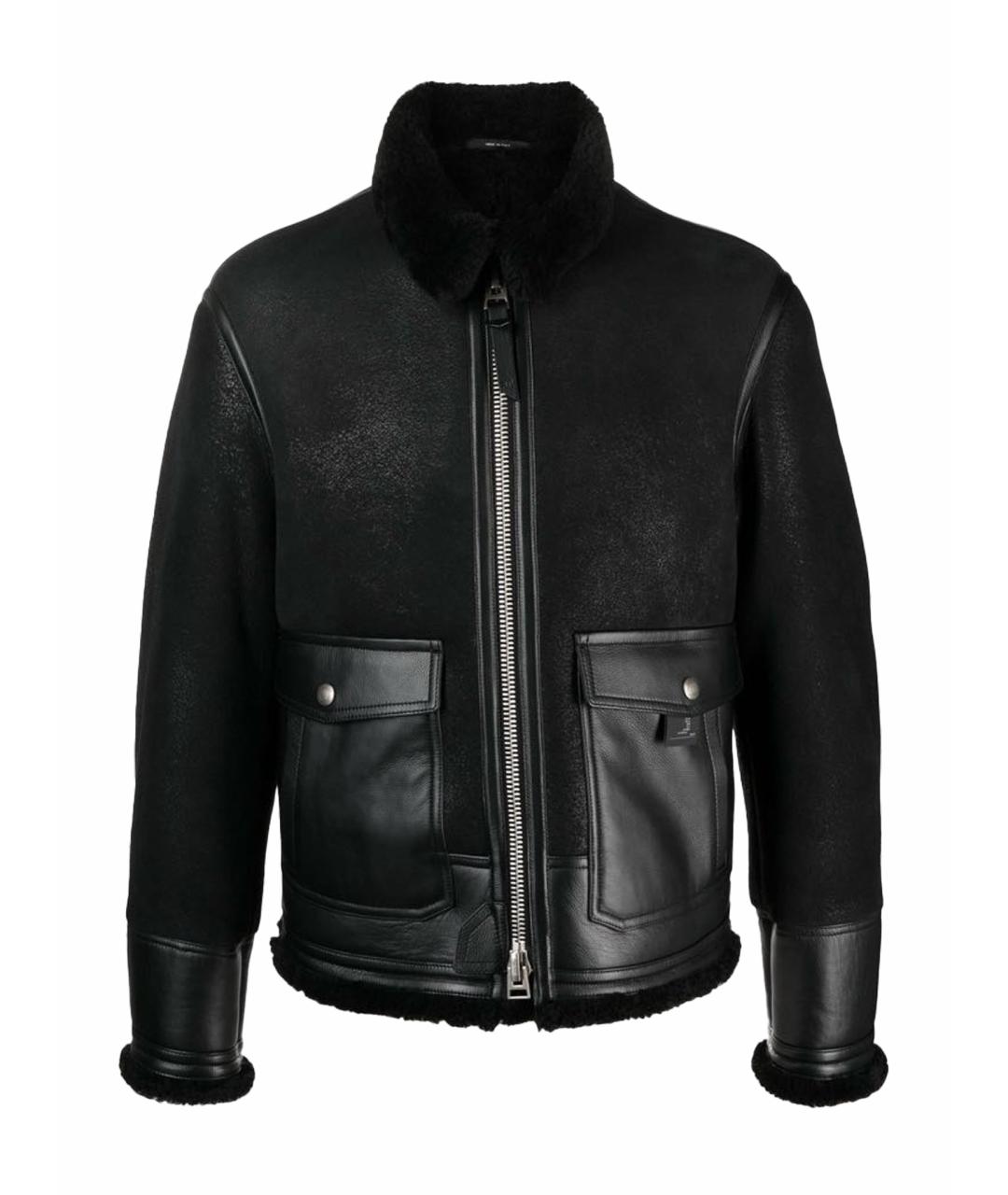 TOM FORD Черная кожаная дубленка/шуба, фото 1