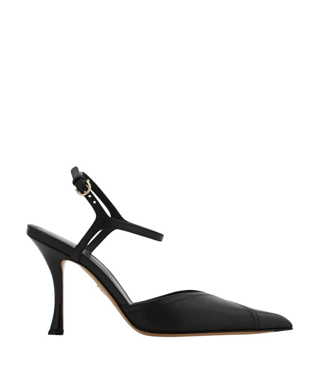 FERRAGAMO Черные кожаные туфли, фото 1