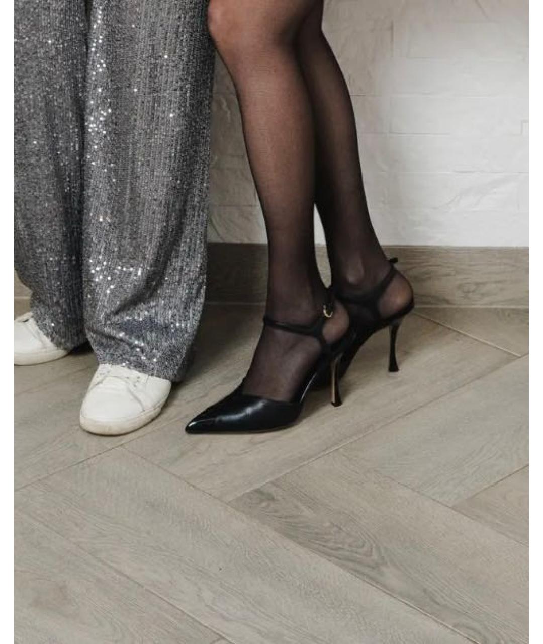 FERRAGAMO Черные кожаные туфли, фото 5