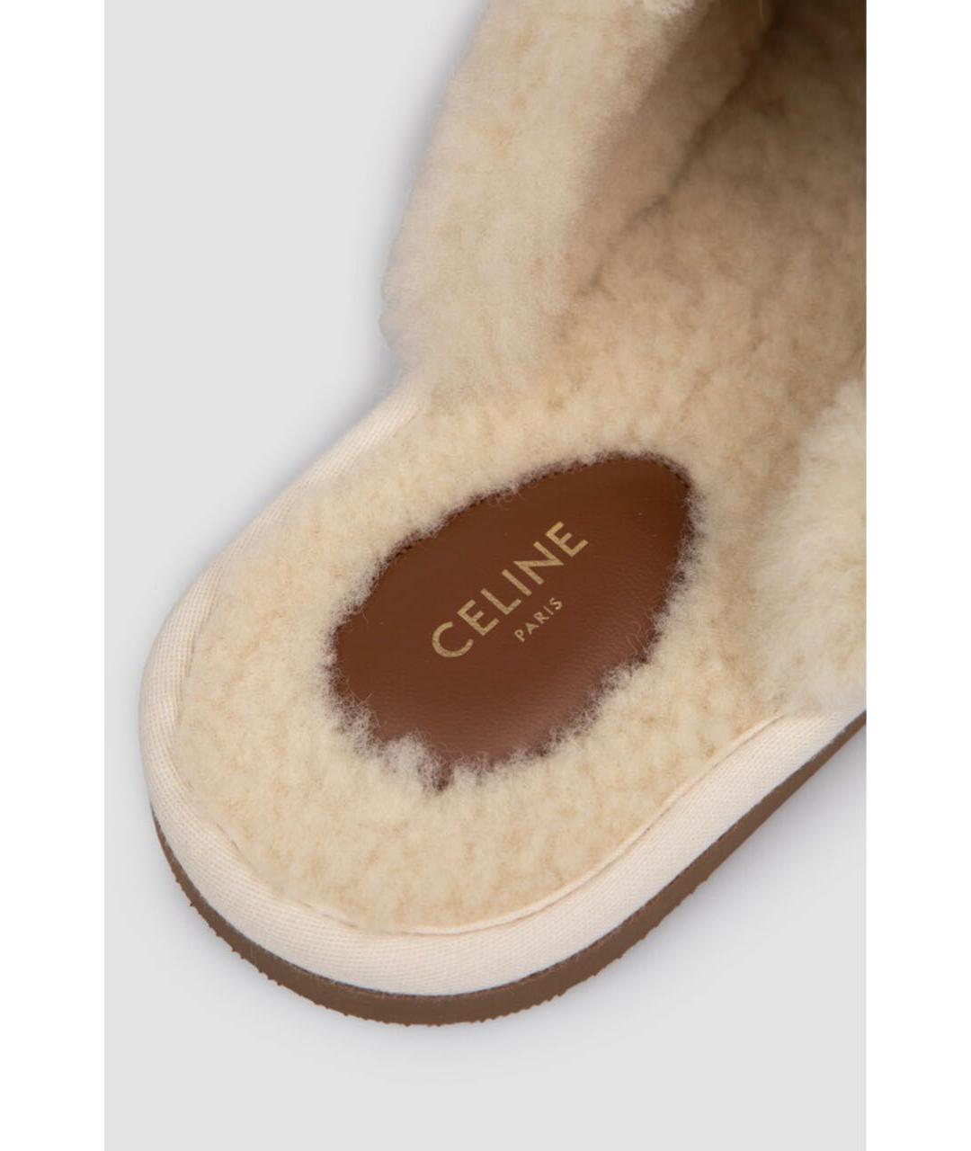 CELINE Бежевые мюли, фото 4