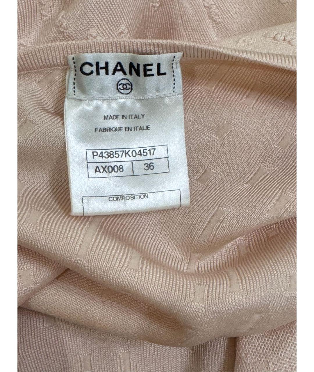 CHANEL Розовая вискозная футболка, фото 4