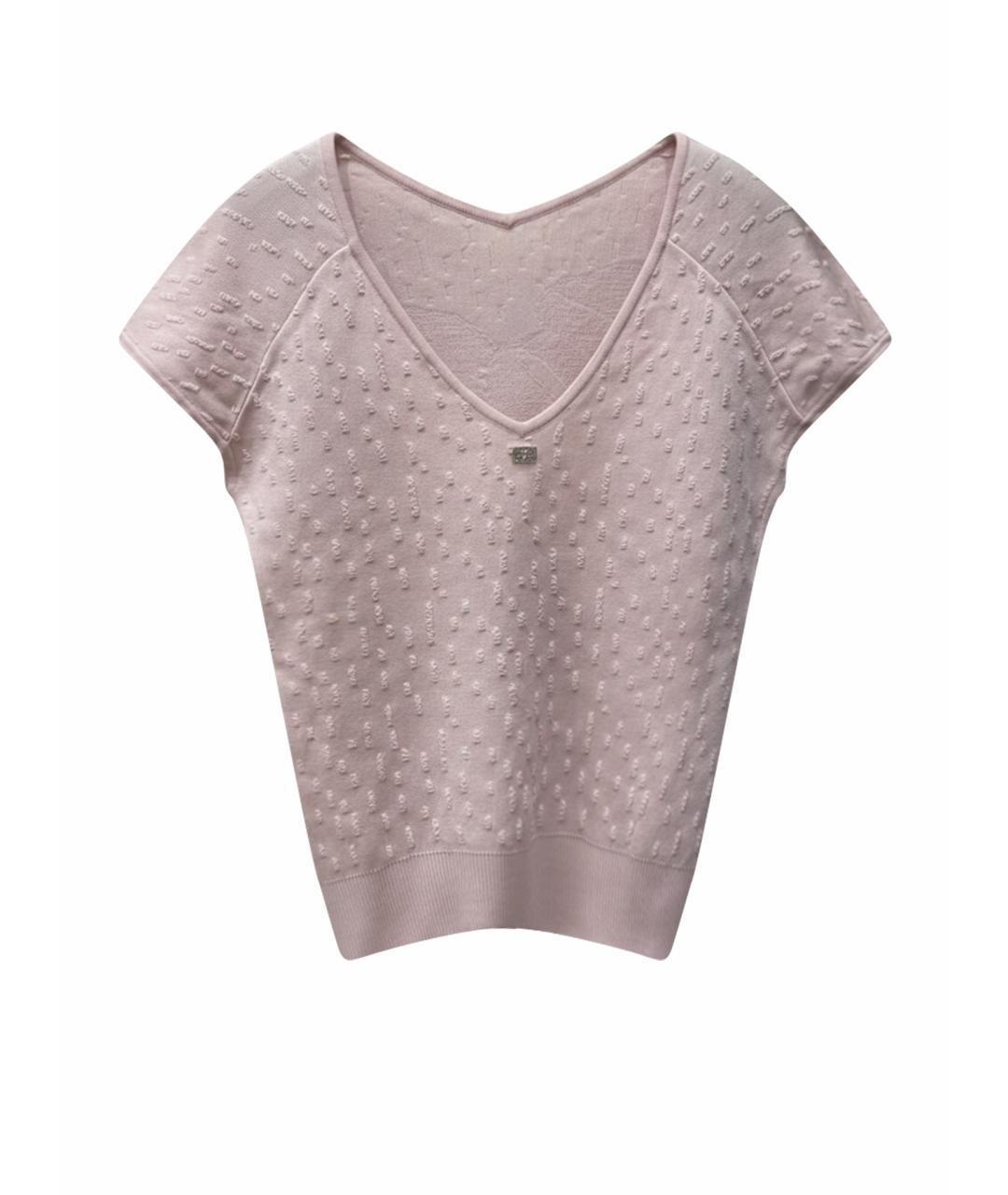 CHANEL Розовая вискозная футболка, фото 1