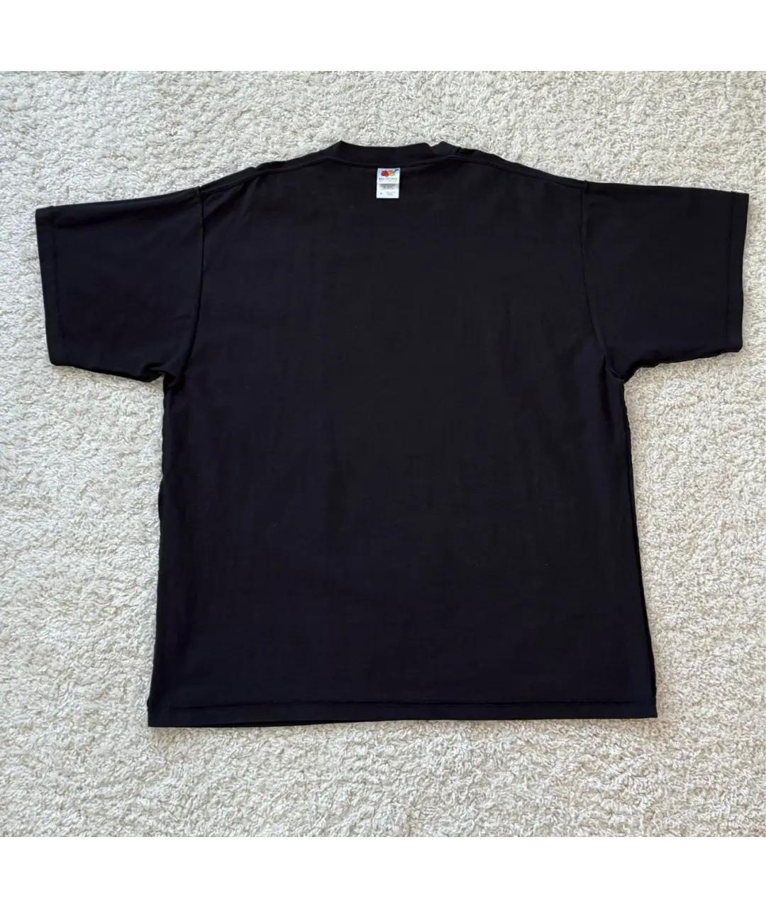 BALENCIAGA Черная хлопковая футболка, фото 7