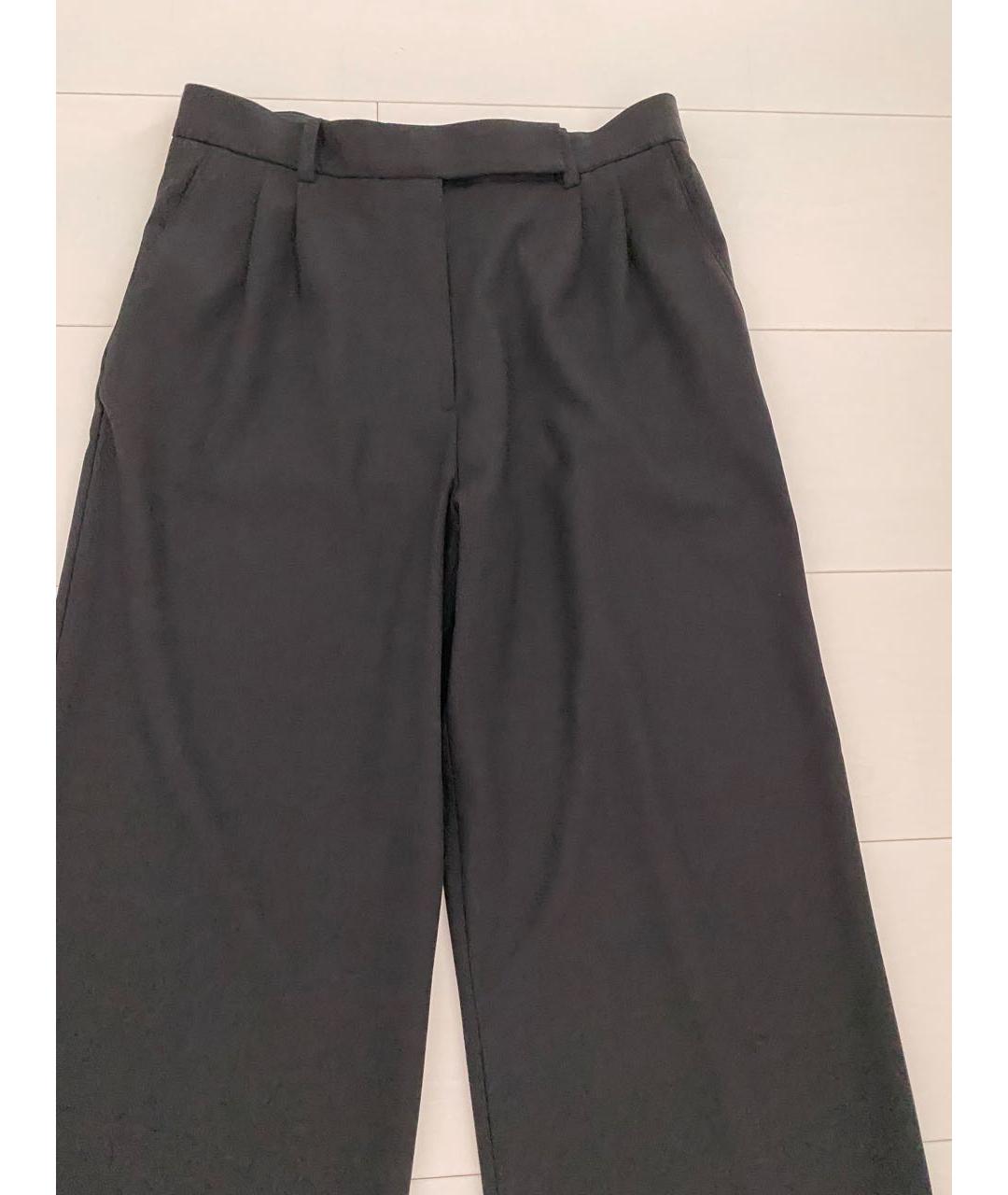 MAJE Черные шерстяные брюки широкие, фото 4