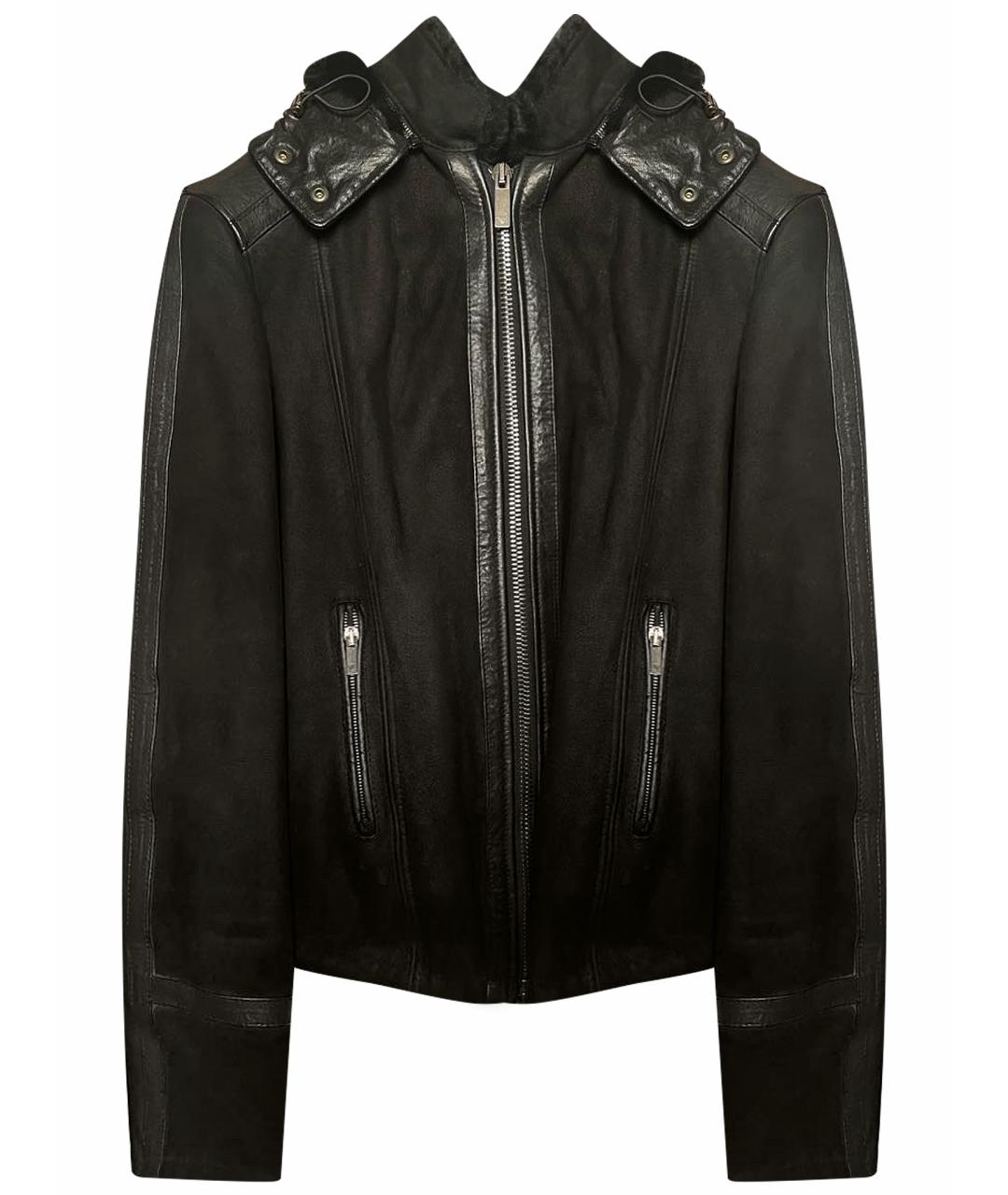 EMPORIO ARMANI Черная замшевая дубленка/шуба, фото 1