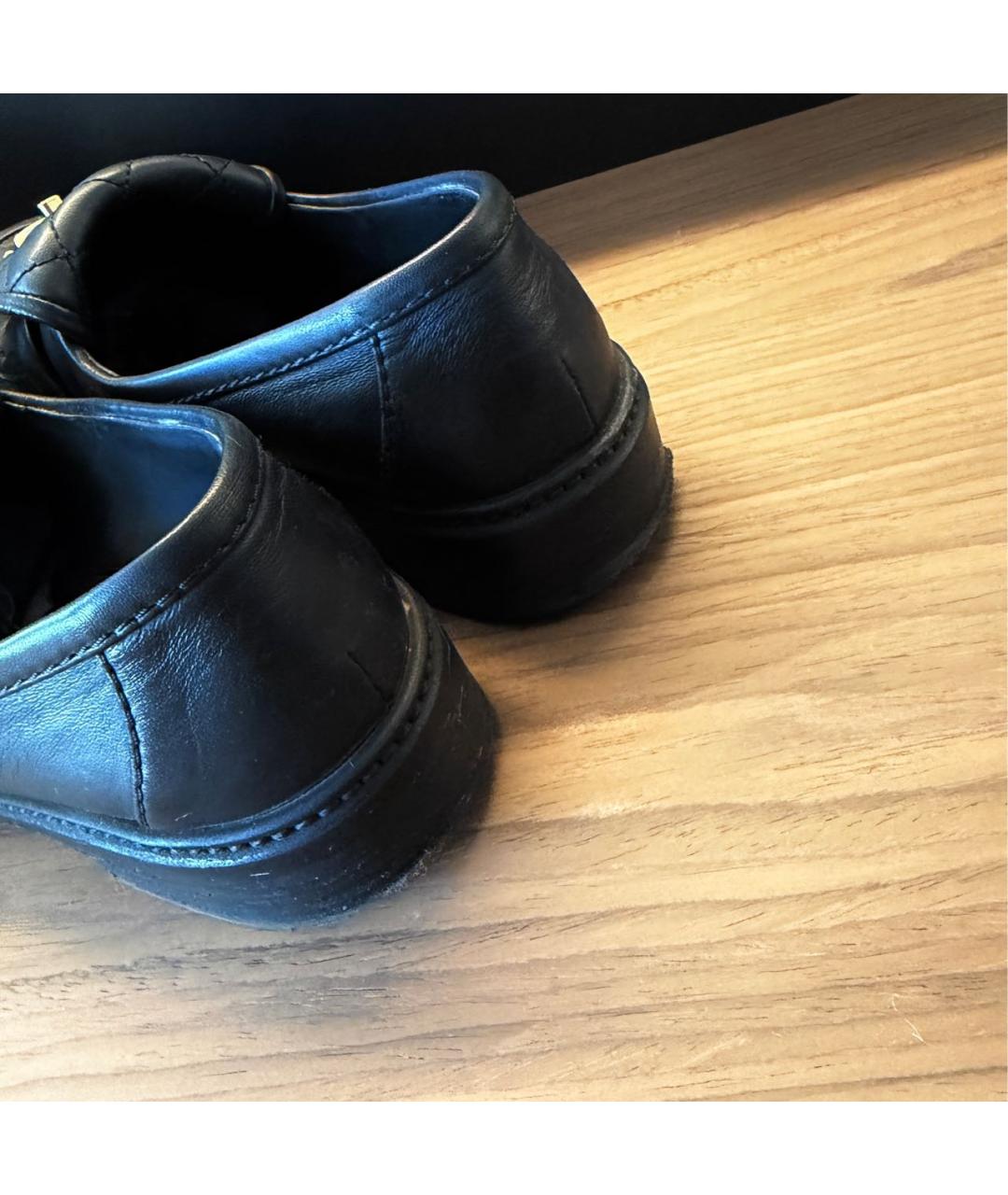 CHANEL Черные кожаные лоферы, фото 4