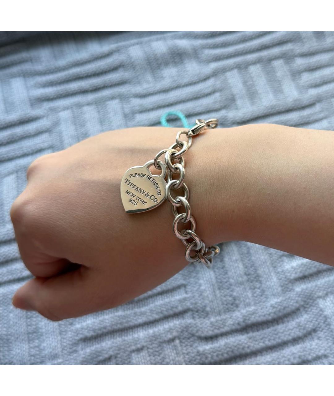 TIFFANY&CO Серебрянный серебряный браслет, фото 6