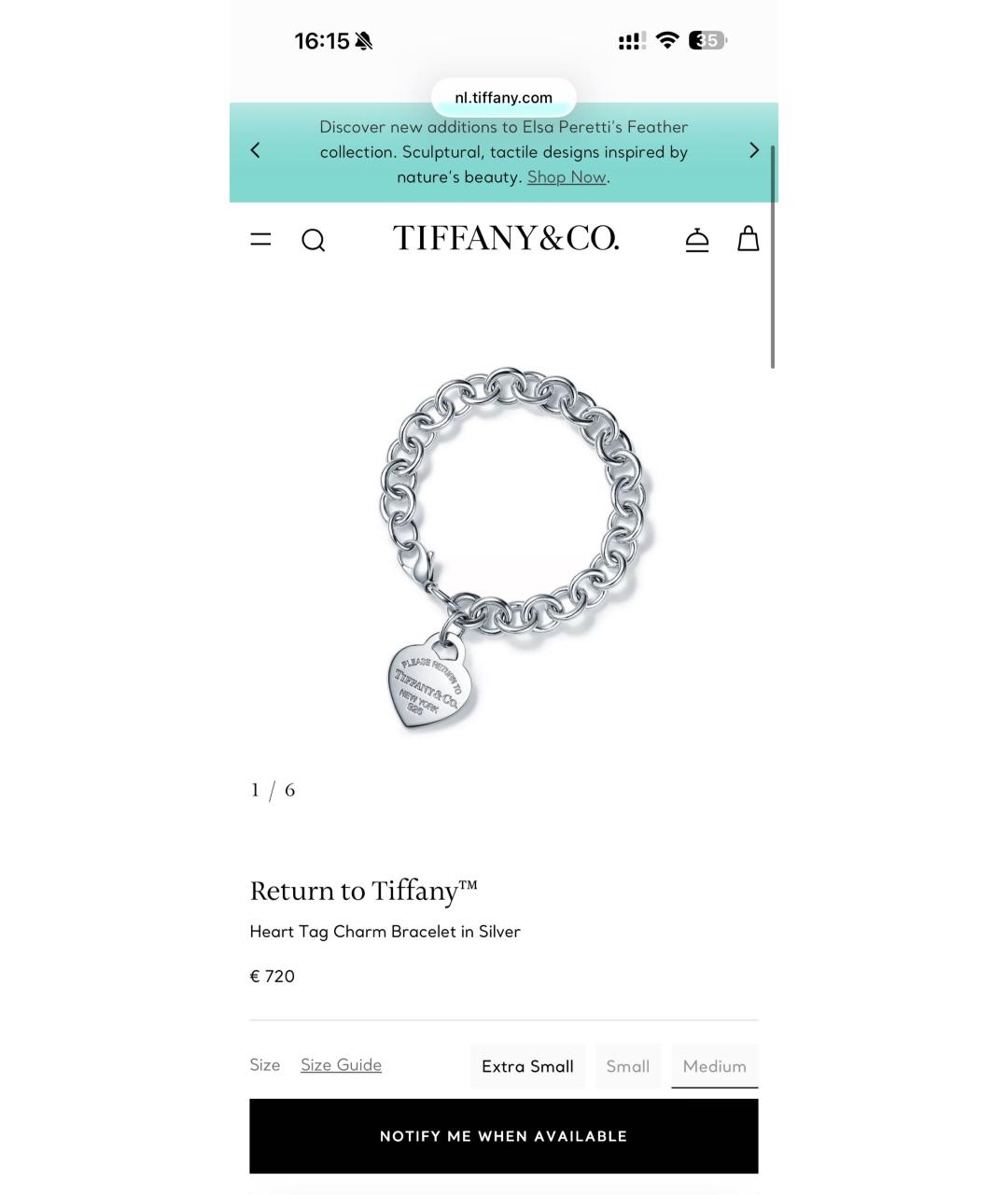 TIFFANY&CO Серебрянный серебряный браслет, фото 7