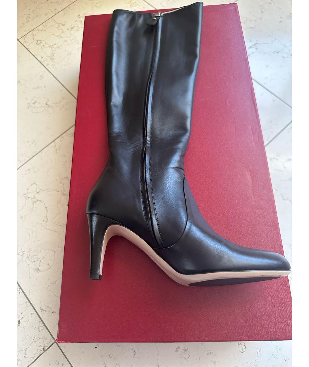 FERRAGAMO Коричневые кожаные сапоги, фото 6