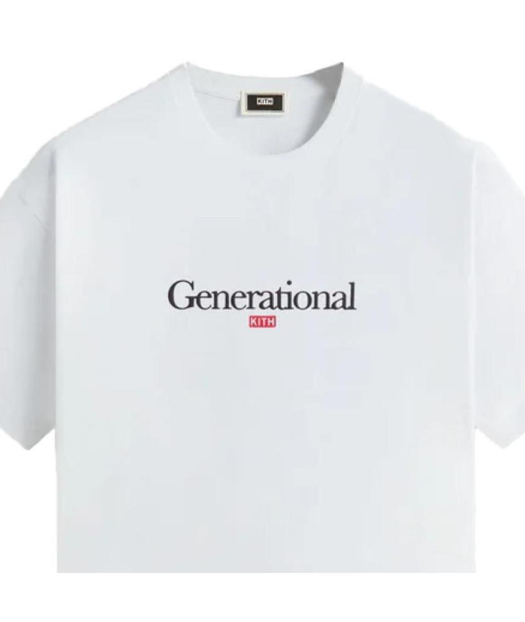 KITH Белая хлопковая футболка, фото 4