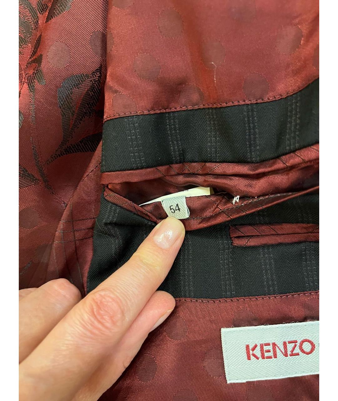 KENZO Серый шерстяной пиджак, фото 8