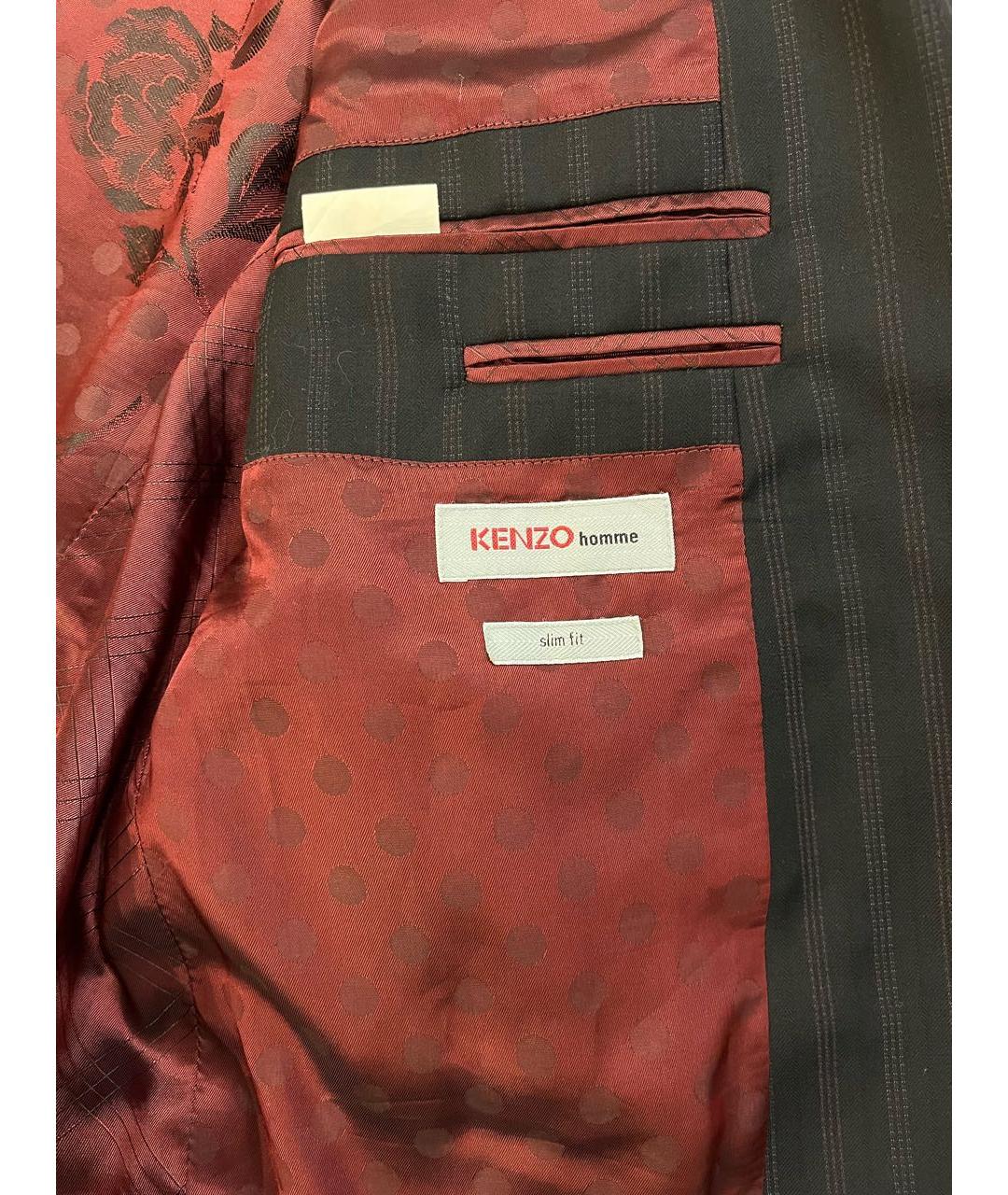 KENZO Серый шерстяной пиджак, фото 6