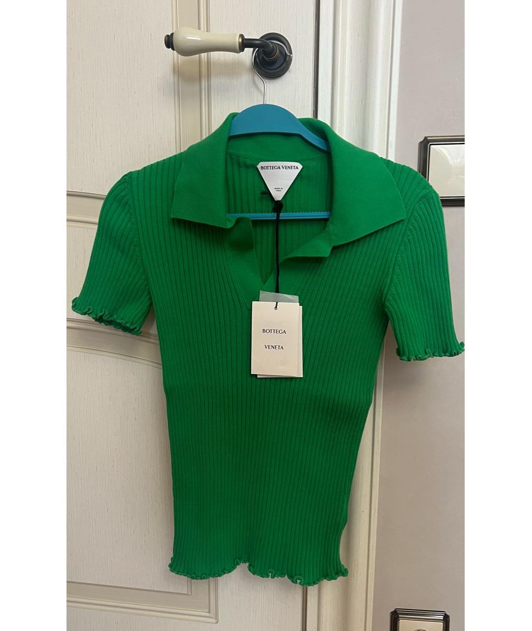 BOTTEGA VENETA Зеленая футболка, фото 4