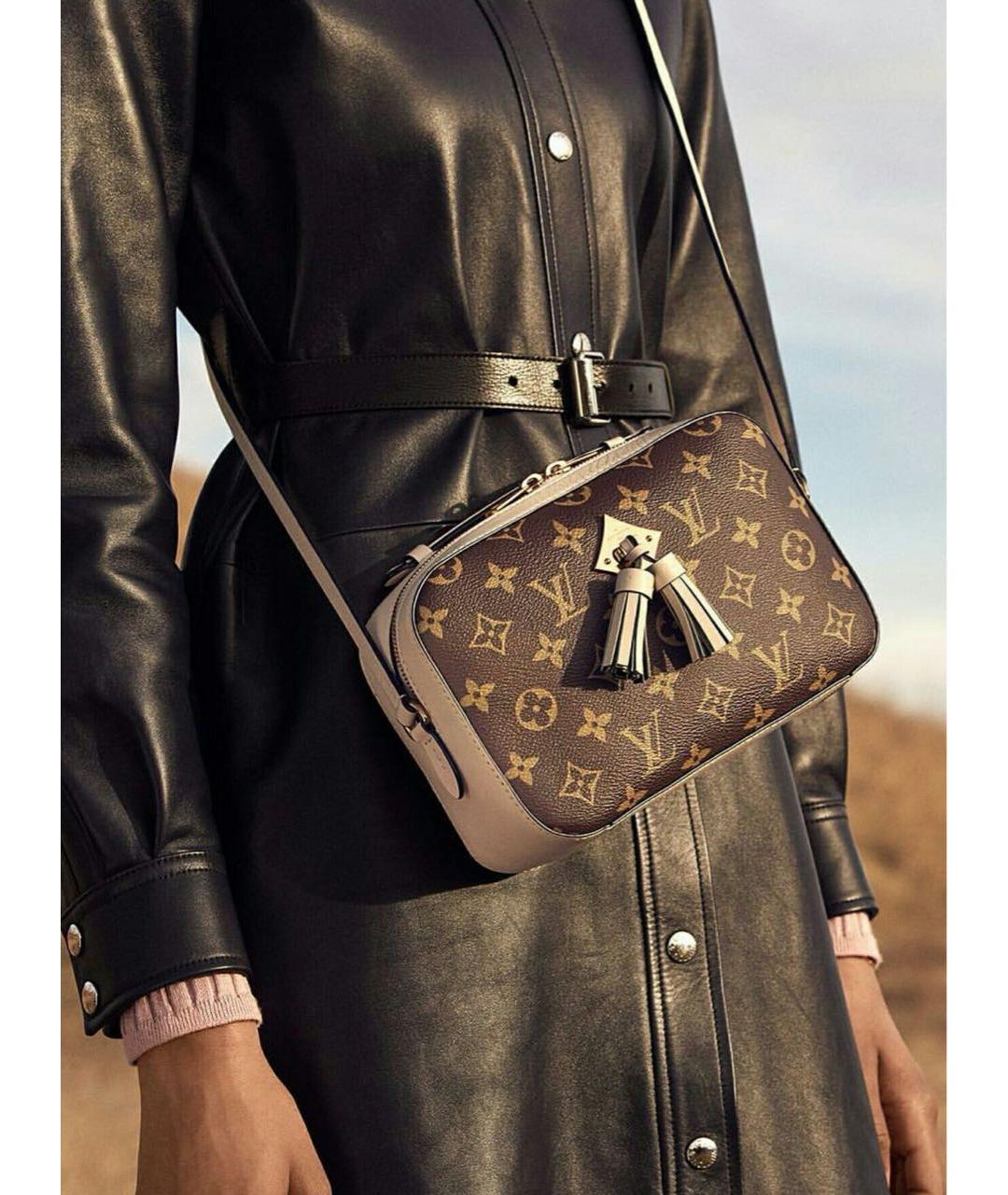 LOUIS VUITTON Бежевая кожаная сумка через плечо, фото 2