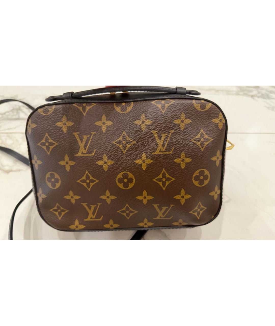 LOUIS VUITTON Бежевая кожаная сумка через плечо, фото 5