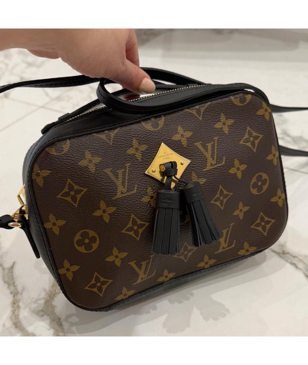 LOUIS VUITTON Бежевая кожаная сумка через плечо, фото 3