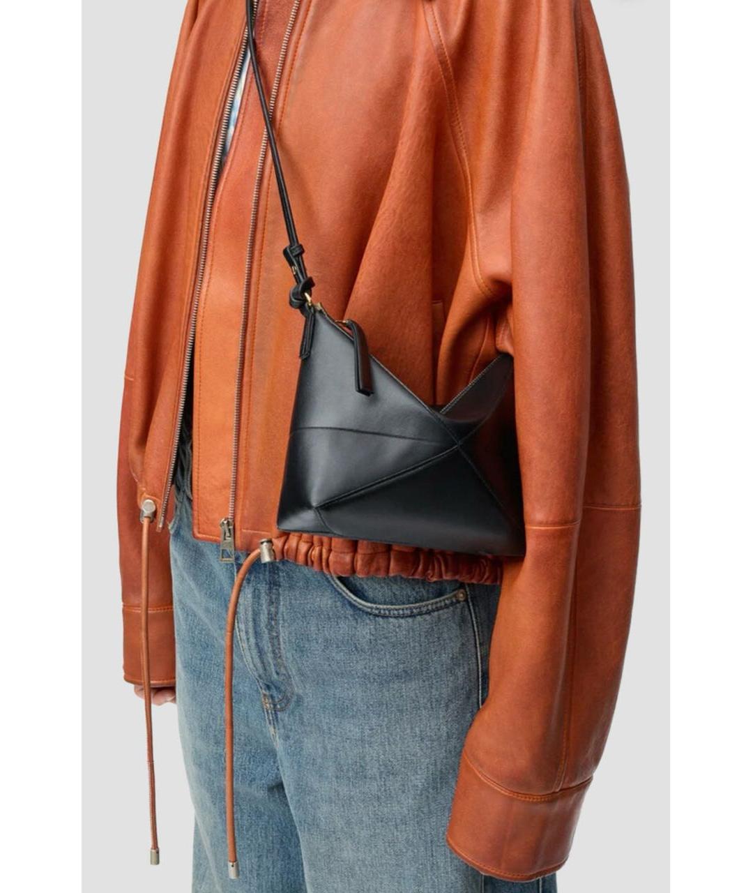 LOEWE Черная кожаная сумка через плечо, фото 6