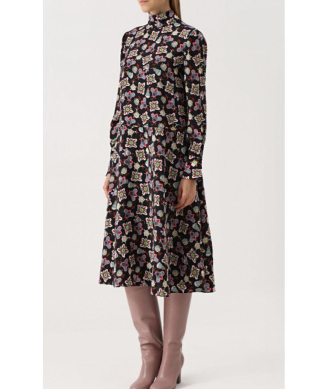 VALENTINO Черное шелковое повседневное платье, фото 7