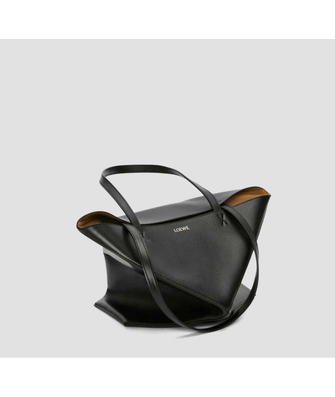 LOEWE Черная кожаная сумка тоут, фото 3