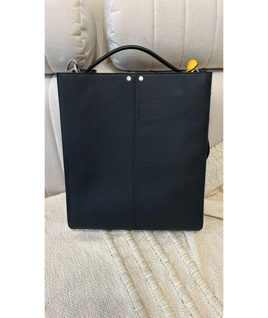 FENDI Черная кожаная сумка через плечо, фото 4