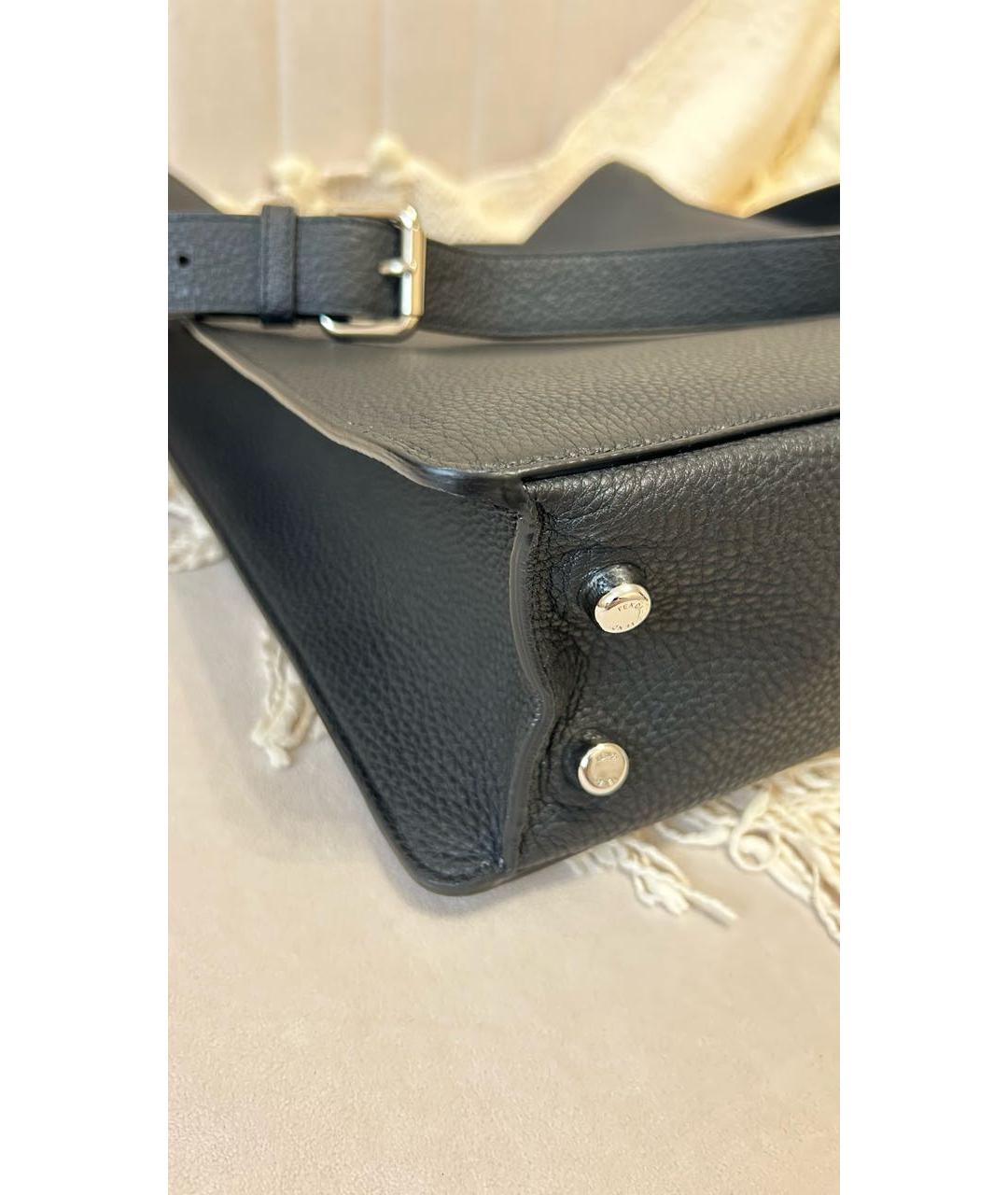 FENDI Черная кожаная сумка через плечо, фото 7