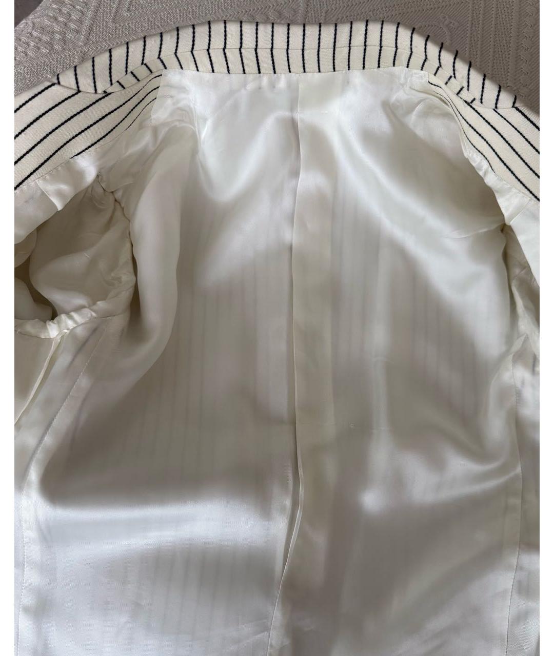 CELINE Белый шерстяной жакет/пиджак, фото 5