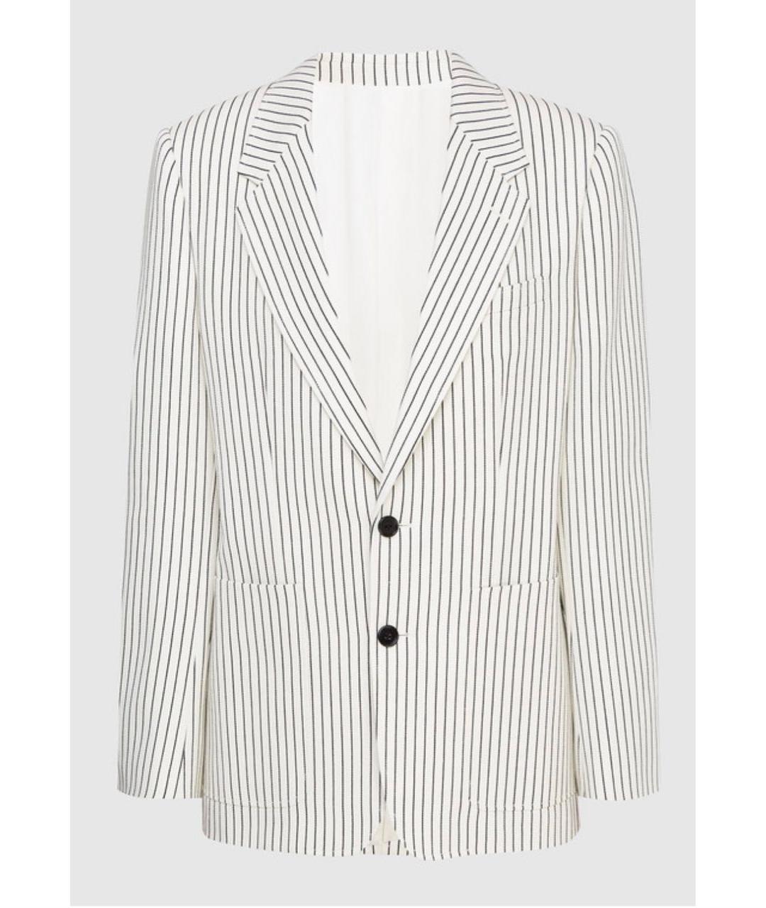 CELINE Белый шерстяной жакет/пиджак, фото 6