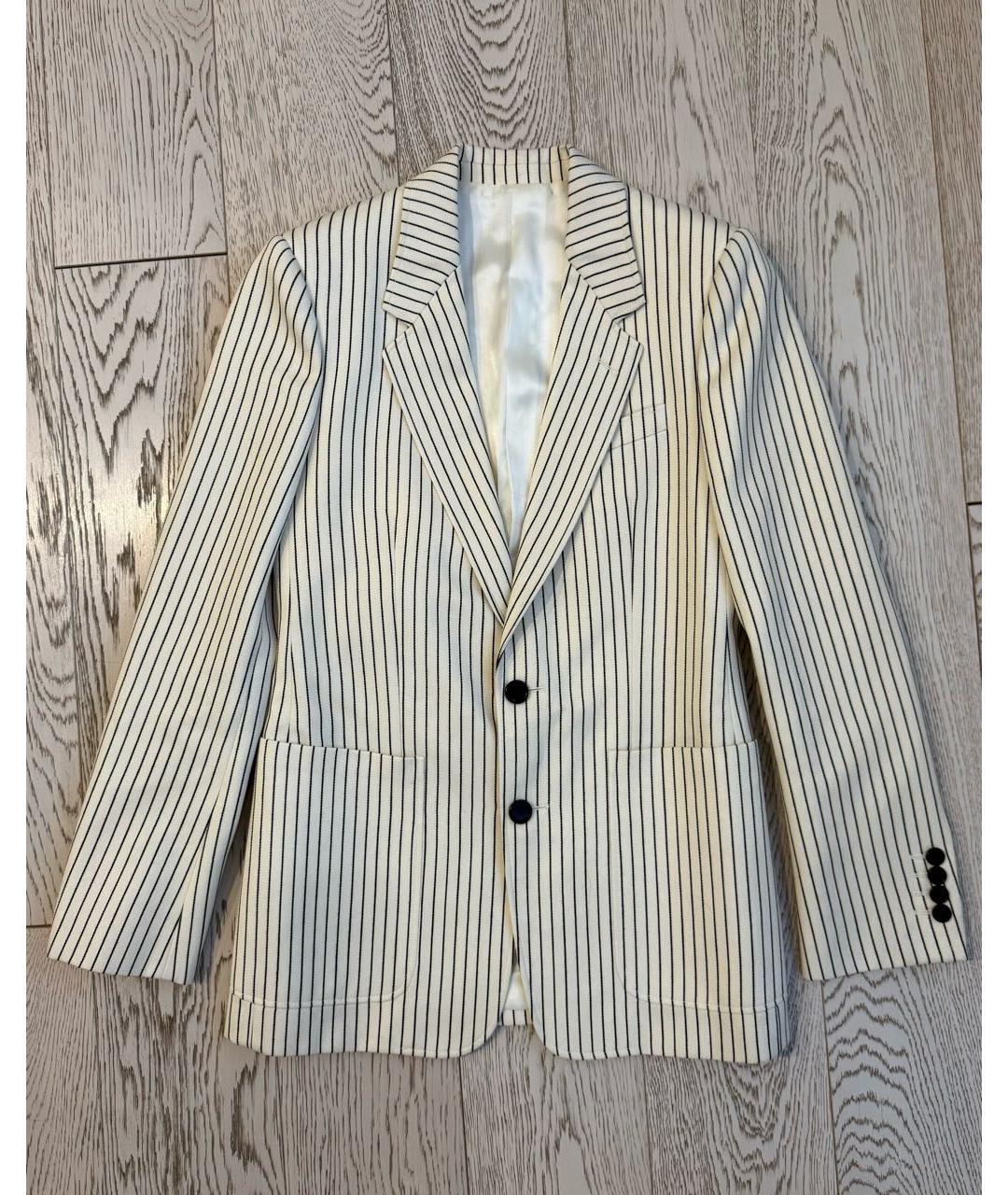 CELINE Белый шерстяной жакет/пиджак, фото 2