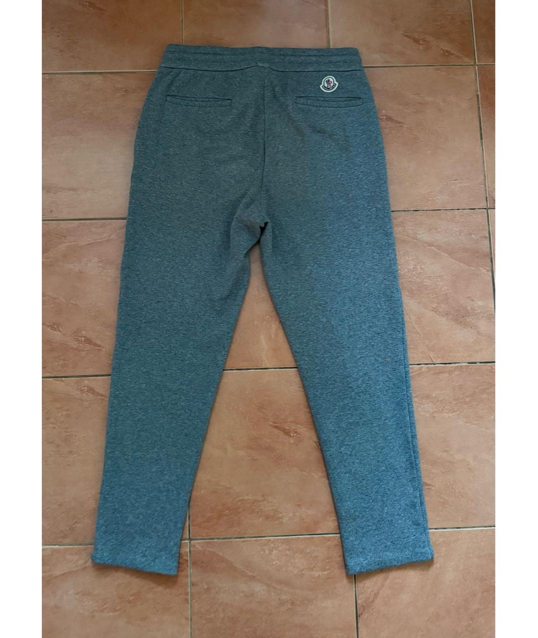 MONCLER Серые повседневные брюки, фото 2