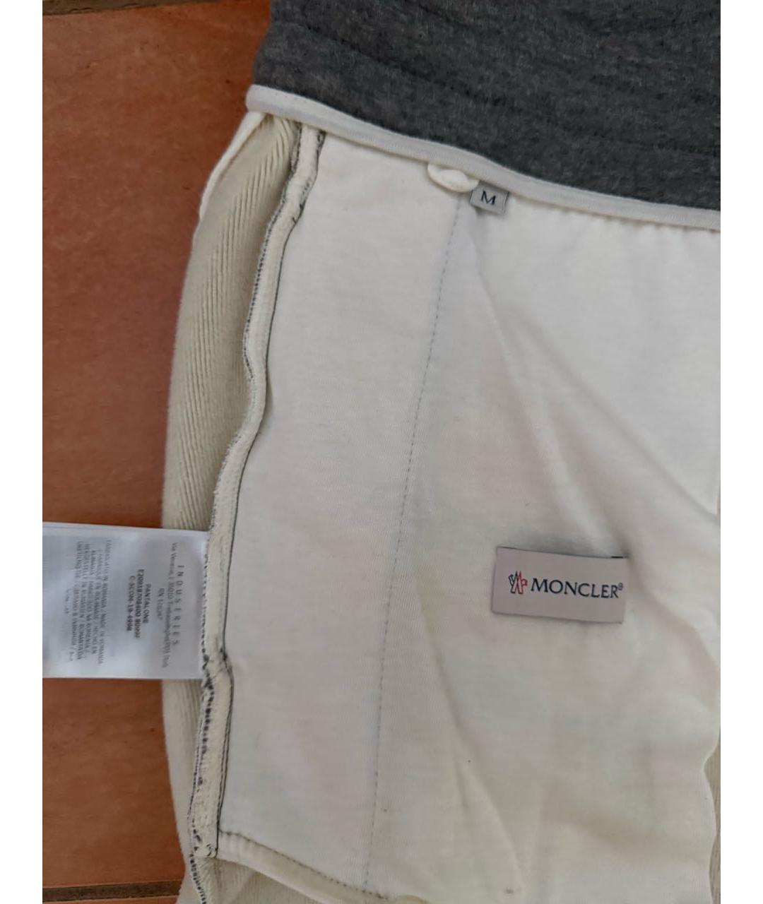 MONCLER Серые повседневные брюки, фото 5