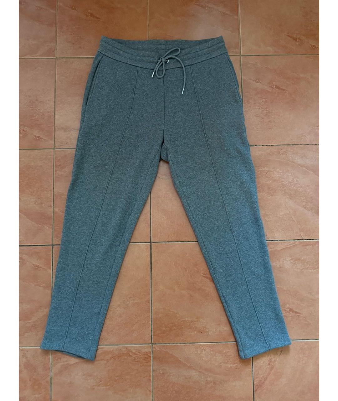 MONCLER Серые повседневные брюки, фото 6