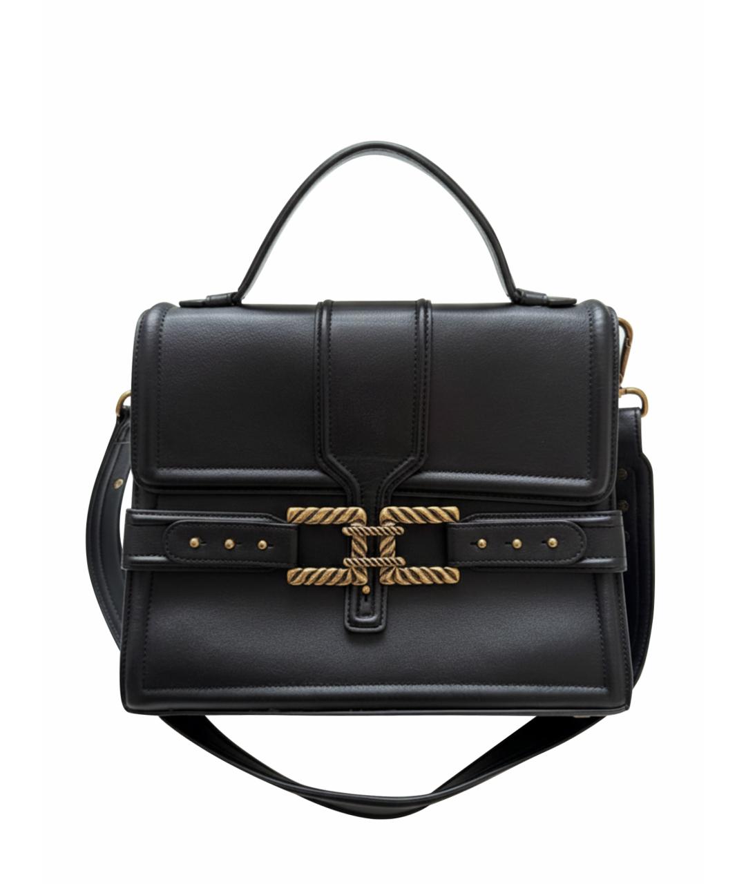 ELISABETTA FRANCHI Черная сумка через плечо из искусственной кожи, фото 1